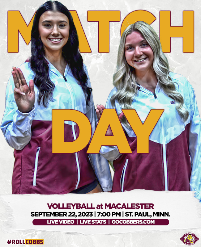 CobberSID's tweet photo. MATCH DAY!
Cobber volleyball is headed to St. Paul to open MIAC play tonight. CC is 8-4 this year &amp; has won 4⃣ of its last 5⃣ matches! Fans can follow all the action with live video &amp; stats.  
#RollCobbs🌽 https://t.co/fRMIyKjvKE