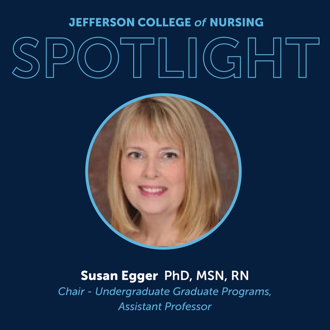 Jefferson College of Nursing (@jeffcollegenur) on Twitter photo Congratulations to Dr. Susan Egger! <a href="/JeffCollegeNur/">Jefferson College of Nursing</a>'s newly appointed Chair of Undergraduate Programs!
#nursingeducation #ThomasJeffersonUniversity Congratulations to Dr. Susan Egger! <a href="/JeffCollegeNur/">Jefferson College of Nursing</a>'s newly appointed Chair of Undergraduate Programs!
#nursingeducation #ThomasJeffersonUniversity