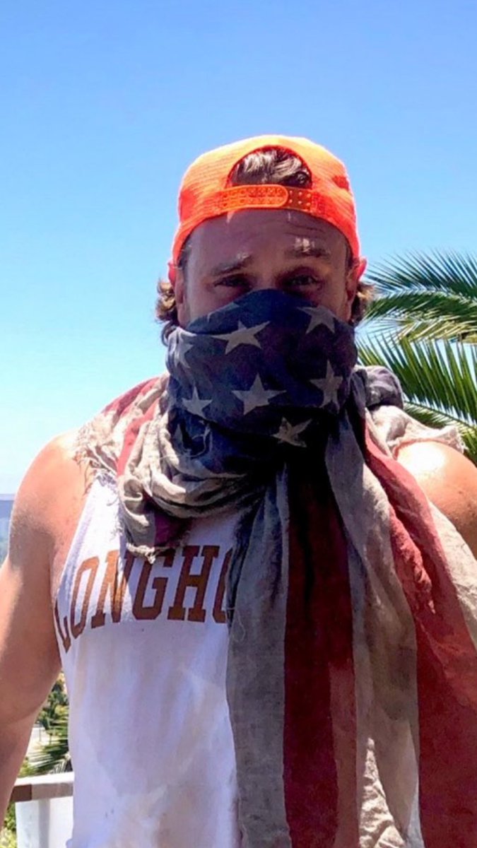 Kathydj3955's tweet image. Billy busy working on his house during the covid shutdown, yes it was the 4th of July.  And he stopped to send Marnie a pic to share with us.  #RIPBillyMiller