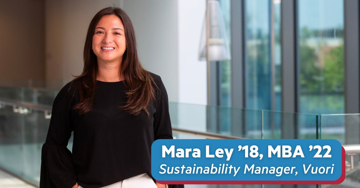 LMUCBA's tweet photo. During LMU’s part-time MBA program, Mara Ley ’18, MBA ’22 became the sustainability manager at @vuoriclothing &amp; helps to create their overall impact strategy. “I always knew I wanted to work in sustainability w/in the business realm.” More: https://t.co/kFHvR5Glha #lmumba #lmucba https://t.co/4ukOiBFgDf