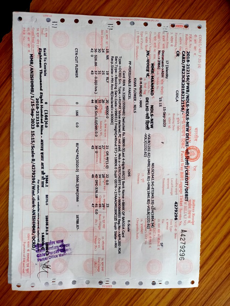AdityaDavane's tweet photo. Urgent: Flowers sent from Nashik to Delhi, train #12715 DN Sachkhand Exp on 15/09/2023. 35 boxes nt unloaded in New Delhi,1.5L loss😭for farmer, in distress now.  @RailMinIndia @IRCTCofficial @RailwaySeva @PiyushGoyal  @AshwiniVaishnaw  @dhananjay_munde 
@nstomar @mieknathshinde https://t.co/AeCOQUf0Nv