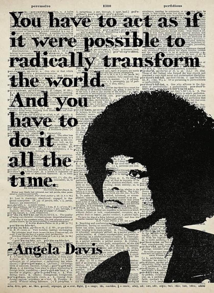 “You have to act as if it were possible to radically transform the world.
And you have to do it all the time.”

— Angela Davis