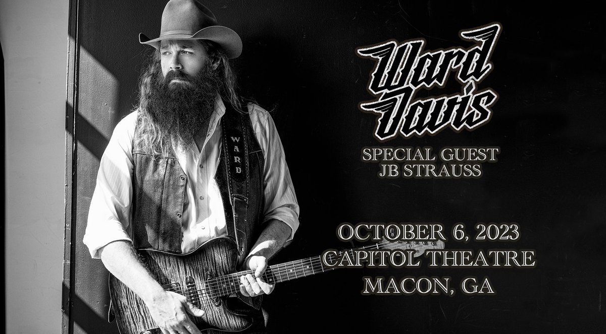Capitol Theatre (@capitolmacon) on Twitter photo Just announced and on sale! <a href="/warddavismusic/">Ward Davis</a> returns to the Capitol Theatre with special guest JB Strauss October 6. Get your tickets NOW! 🎫 - bit.ly/44ZxUcQ Just announced and on sale! <a href="/warddavismusic/">Ward Davis</a> returns to the Capitol Theatre with special guest JB Strauss October 6. Get your tickets NOW! 🎫 - bit.ly/44ZxUcQ