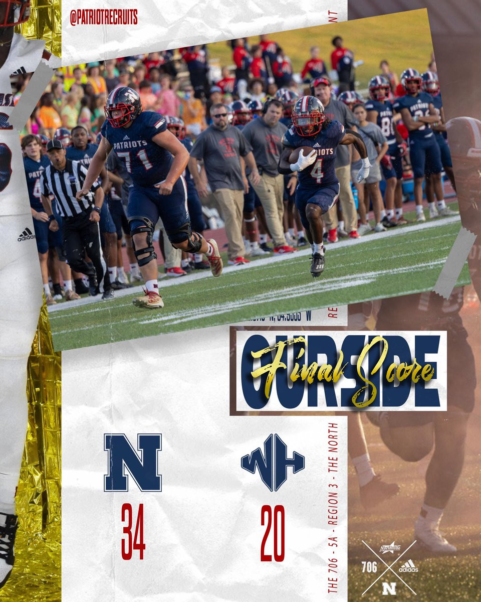 PatriotRecruits's tweet photo. 🚨FINAL🚨

OURside: 34
Their Side: 20

#OURside 

@RecruitGeorgia @BigFaceSportss @DC_Sports_706 @DCoverage17 @WRBLSports @wrblnews3 @wtvmsports @WTVM @jwindon35 @sportsrichardh @MaxPreps https://t.co/yBMSdMImmO