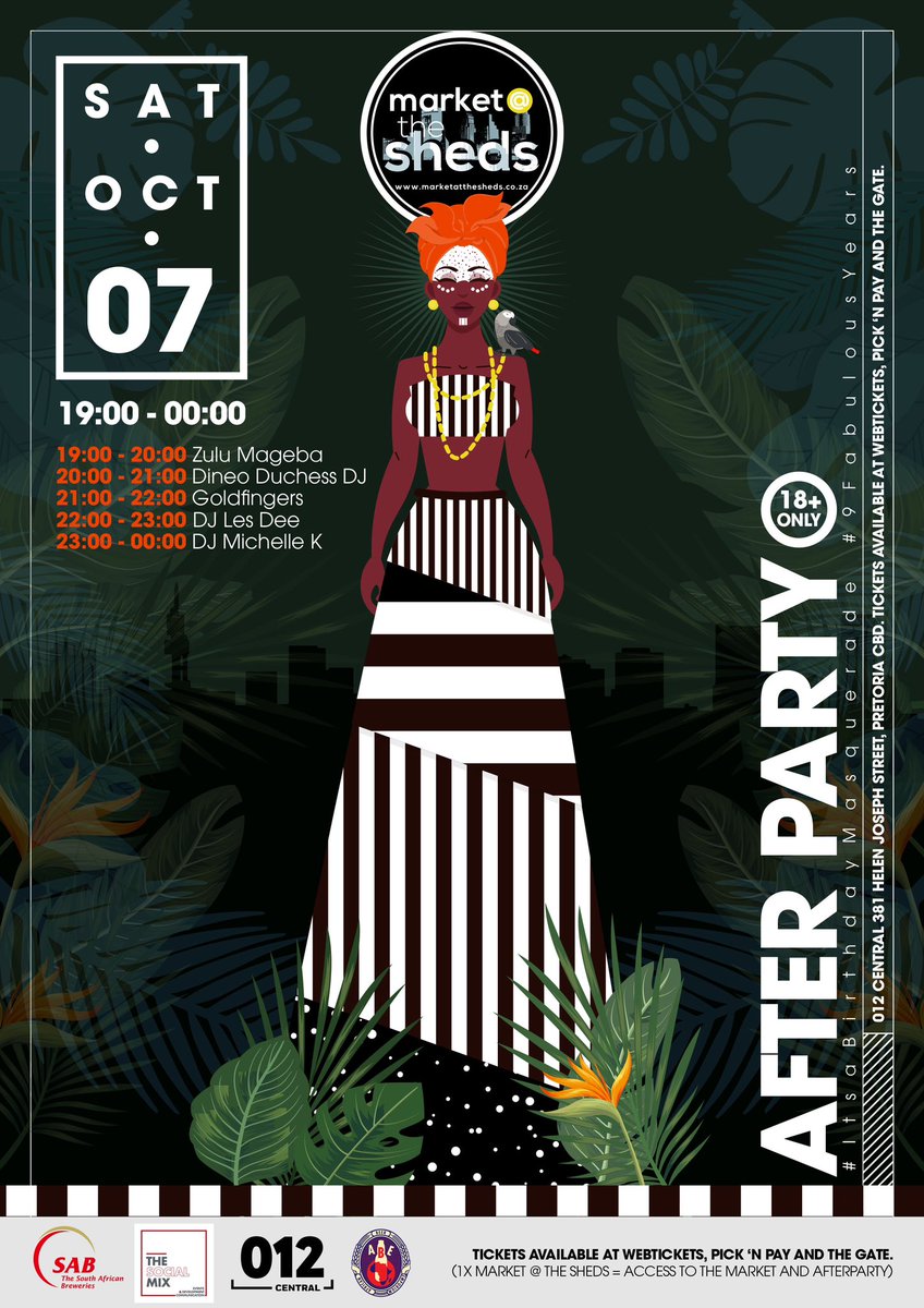 Party after Party

We present to you #SHEDSAFTERPARTY

The Sheds After Party kicks off from 19:00 by the courtyard stage featuring a dope lineup with artists such as @iam_ladyduchess @djmichelle_k @goldfingers_rsa @dj_lesdee_sa 

x1 Market at the Sheds tickets 🎟️ gives you access