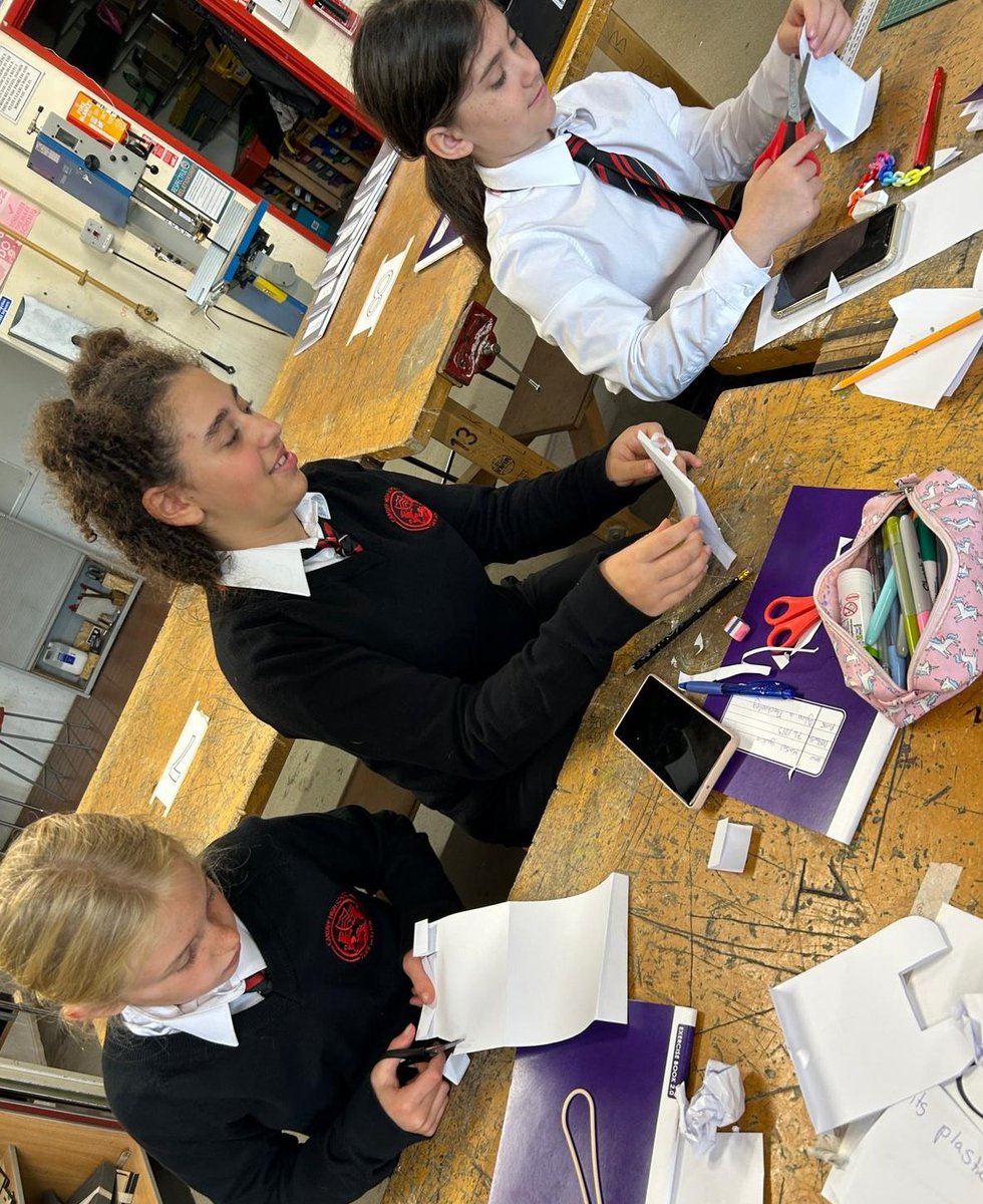 Y7 have been busy with researching, making and testing their card models for their CAD/CAM phone holder project. 

All Y7's are absolutely loving the exposure to D&amp;T. Workshops buzzing with enthusiasm and excitement every lesson.  A real pleasure to teach!