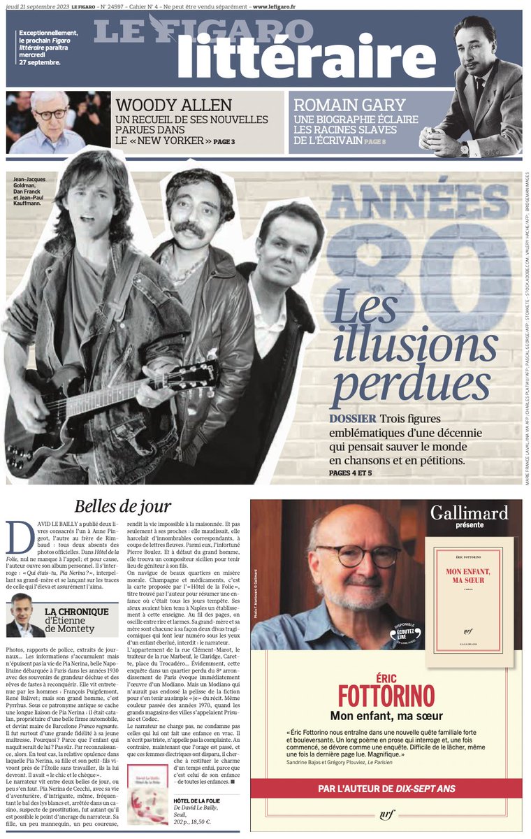 alina_gurdiel's tweet photo. Merci à Étienne de Montety pour son très beau papier sur le livre de David Le Bailly, HÔTEL DE LA FOLIE à lire dans le @Figaro_Livres 
@EditionsduSeuil https://t.co/opEHvx4Rf8