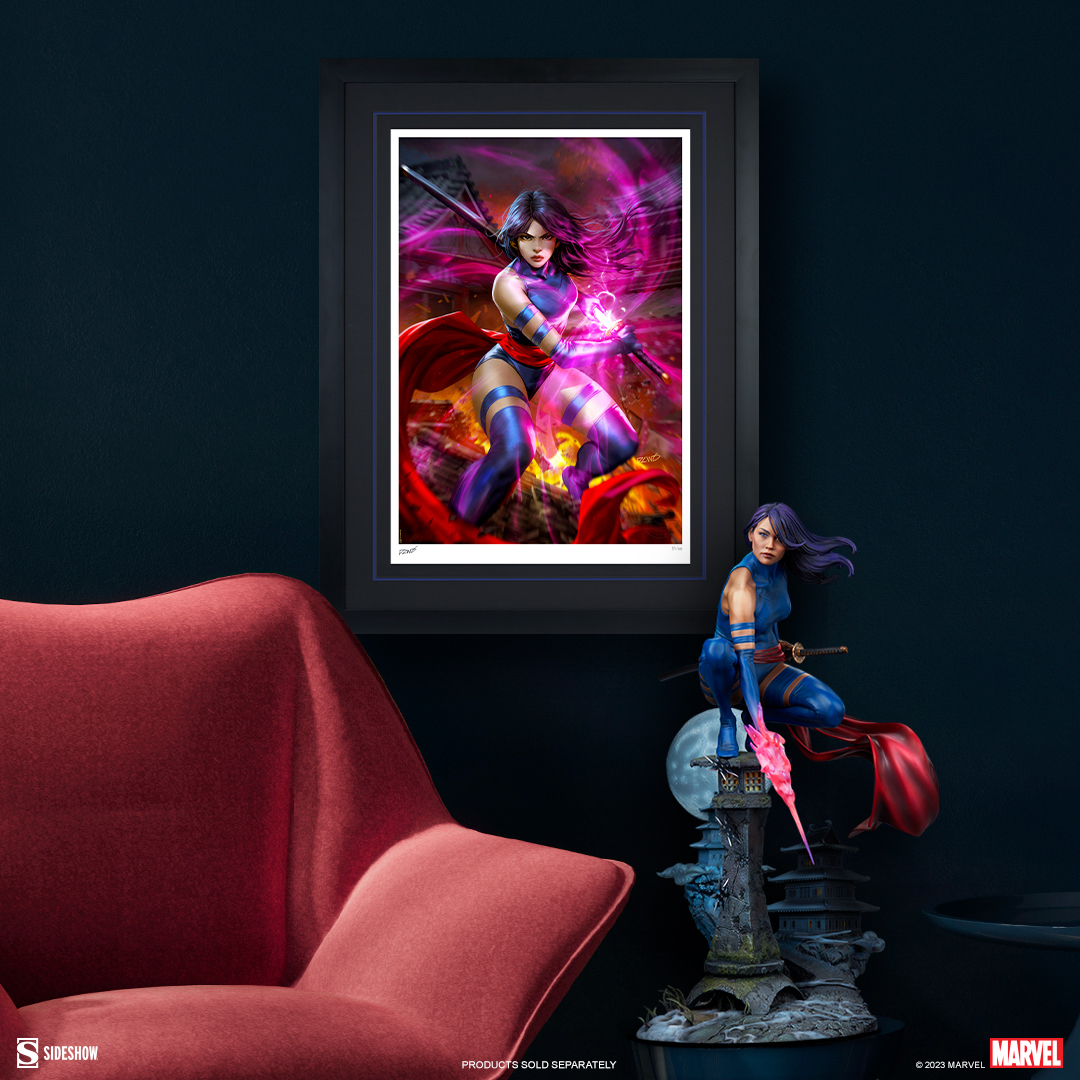 Betsy Braddock unsheathes her energy blade in the Psylocke Fine Art Print by <a href="/dcwj01/">DCWJ</a>. Inspired by our Psylocke Premium Format™ Figure, this telekinetic print is available for pre-order NOW!

side.show/9jeux 

#Marvel #XMen #Art