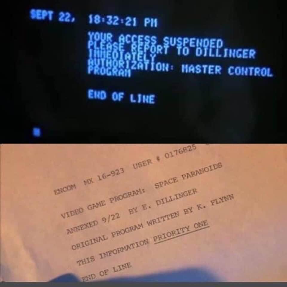 lightearsdsf's tweet photo. Today, September 22nd 1982, Kevin Flynn recovered his original game programs stolen by Ed Dillinger. This led to Flynn replacing Dillinger as head of ENCOM. Happy TRON Day!
#tron #disney @disney https://t.co/VLs7hshchu