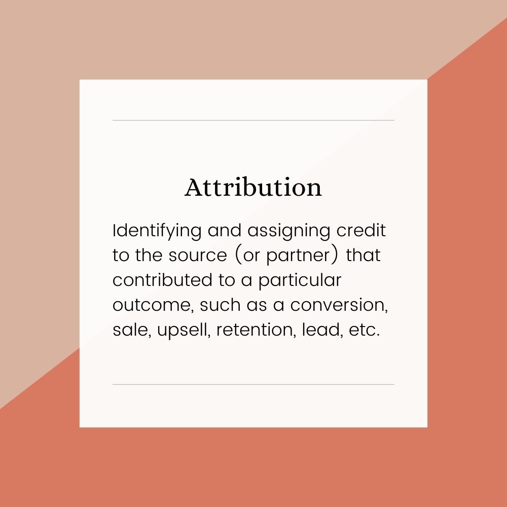 ✔️ Happy Partner Terms Friday!

This week's term: Attribution.

For a full list, see our partnerships and tech glossary: hubs.la/Q020SQwQ0

#partnership #partnerships #integration #integrations #affiliates #attribution #partner #tracking