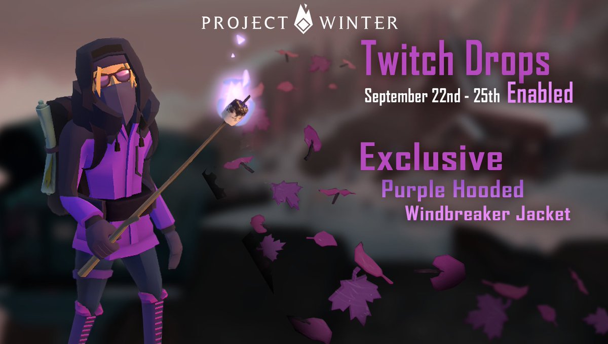 We have Twitch Drops enabled this weekend with an EXCLUSIVE Purple Hooded Windbreaker cosmetic! 🎉

🙌 This is the first of a series of campaigns with exclusive Twitch Drop cosmetics we will have

Check out our creators on Twitch and start earning in-game cosmetics! 👾