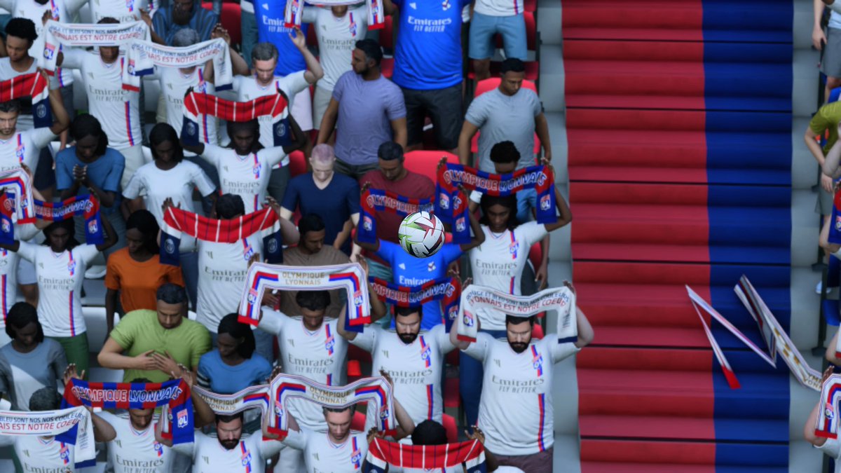 brnbglml's tweet photo. @_beFIFA Petite nouveauté il y a désormais les échardes, banderoles,… officielles de l’olympique lyonnais dans FC 24 ! https://t.co/nCvGaj1SKD