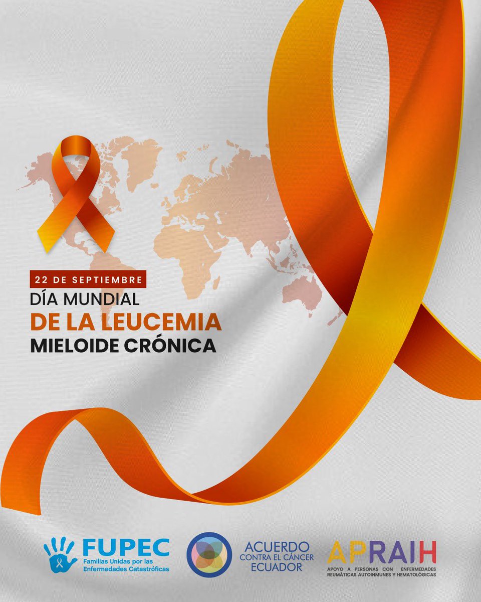 Acuerdo_Cancer's tweet photo. Día Mundial de la Leucemia Mieloide Crónica, esta fecha fue escogida x su relación con la enfermedad, ya que son los cromosomas 22 y 9 los q producen esta alteración en las células de la médula ósea.
Este cáncer representa alrededor del 15-20% de los casos de leucemias en adultos https://t.co/I8dwn1y3JS