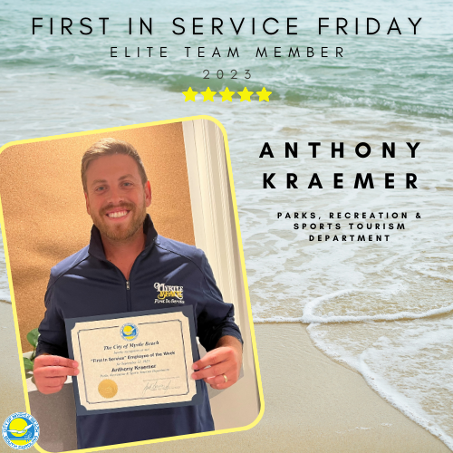 MyrtleBeachGov's tweet image. Congratulations, Anthony! #FirstinService