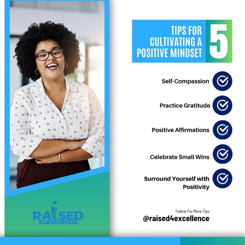 raised4excelle1's tweet photo. Unlocking a Positive Mindset: 
Embrace Self-Compassion, Gratitude, Affirmations, Small Wins, and Positivity! https://t.co/9H3Kk1tuTw