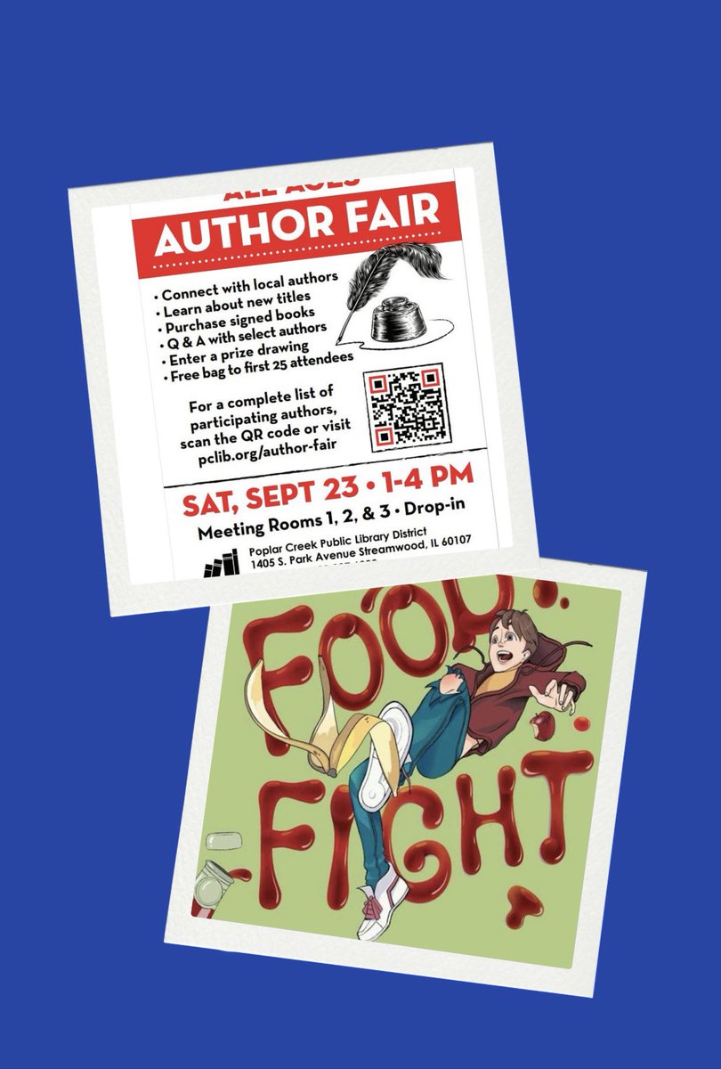 I’d love to see you tomorrow at The Poplar Creek Author Fair! @RegalHouse1 @Fitzroy_Books @PoplarCreekLib #MiddleGrade #ARFID