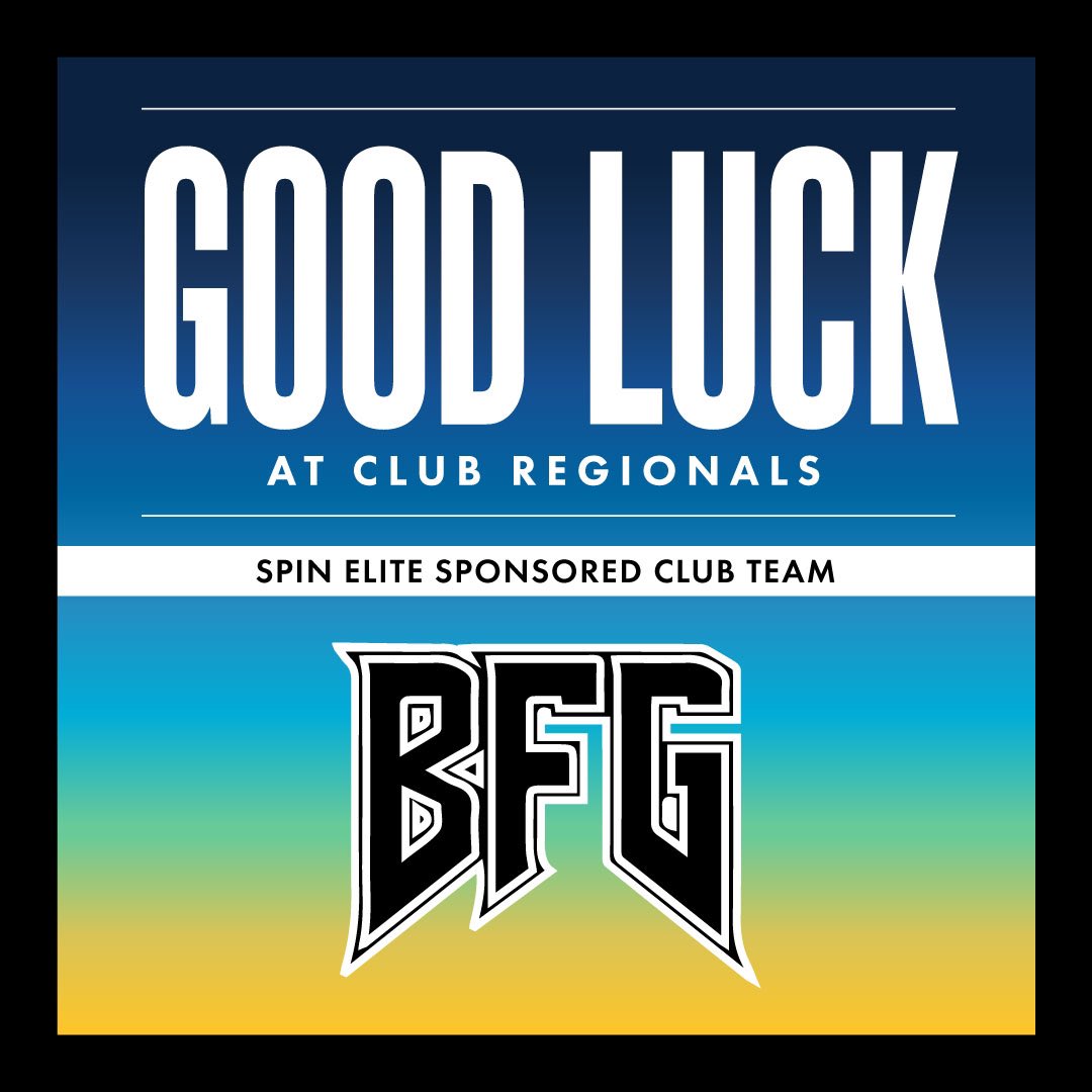 SpinUltimate's tweet photo. BEST OF LUCK to all of our sponsored club teams who are competing at regionals this weekend!! 🎉🤠

@PhillyAMP | @SeattleBFG | @ATLchain | @ozoneultimate 

•
•
#goodluck #clubultimate #ultimate #frisbee #ultimatefrisbee #spin #club #regionals #usau #yay https://t.co/3E2K4Z6SFO