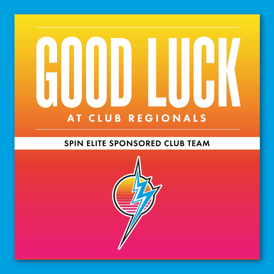 SpinUltimate's tweet photo. BEST OF LUCK to all of our sponsored club teams who are competing at regionals this weekend!! 🎉🤠

@PhillyAMP | @SeattleBFG | @ATLchain | @ozoneultimate 

•
•
#goodluck #clubultimate #ultimate #frisbee #ultimatefrisbee #spin #club #regionals #usau #yay https://t.co/3E2K4Z6SFO