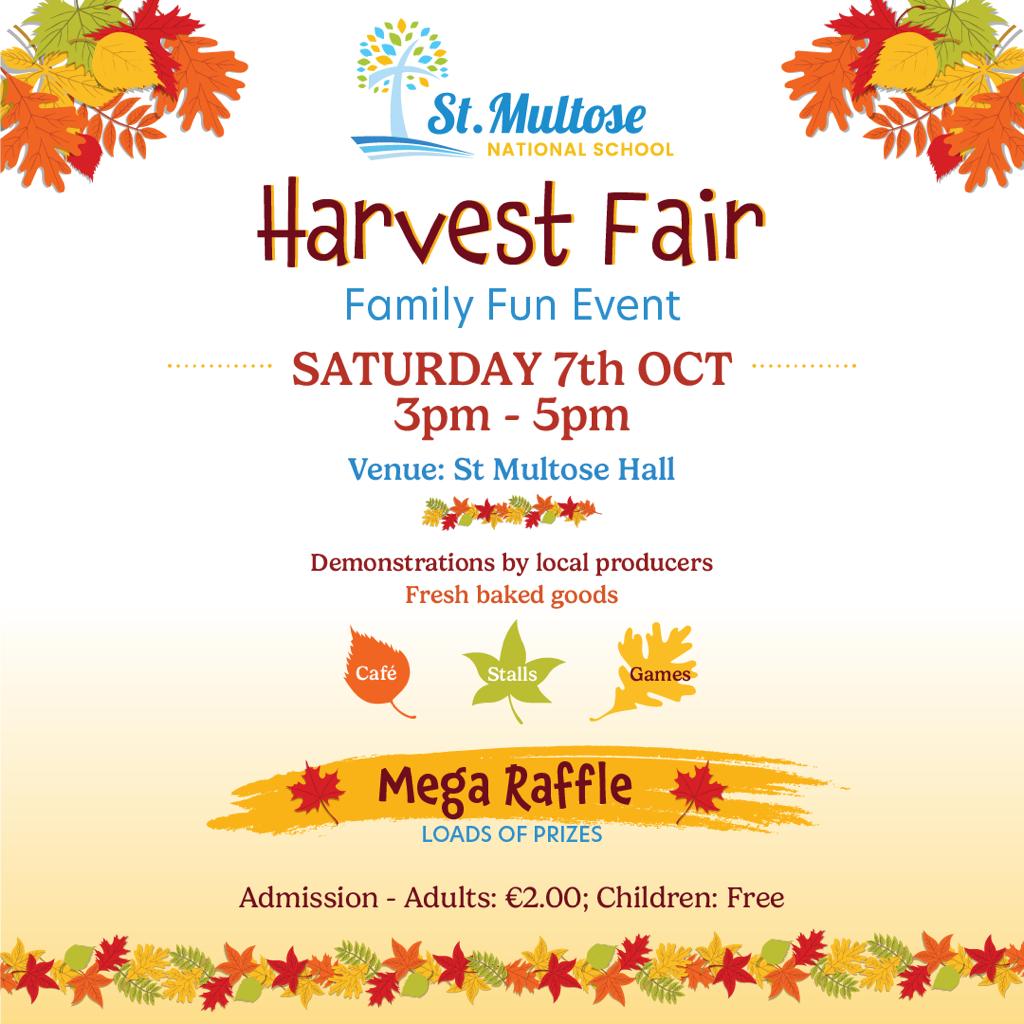 Come to our annual Harvest Fair! Guaranteed fun, games, deals, and lots of delicious nibbles! All welcome! 😁🎂☕🎉🍰🎯🎲🎃🦇🍰🍎  <a href="/KinsaleOnline/">Kinsale Online</a> <a href="/kinsale_ie/">Kinsale, Co. Cork</a> <a href="/KinsaleNews/">Kinsale Advertiser</a>