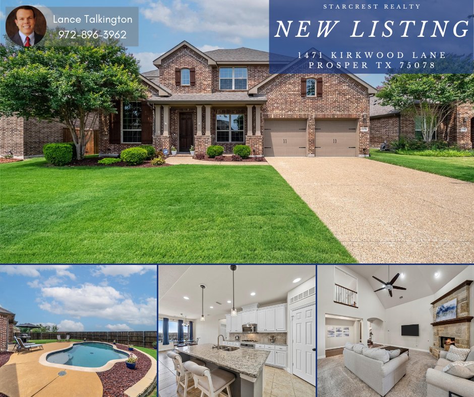 New listing in Prosper!
MLS# 20436594  

#StarCrestRealty #JustListed #NewListing #HouseForSale #ProsperRealtor #ProsperRealEstate #ListingAgent #SellersAgent #Moving #SellingAHouse