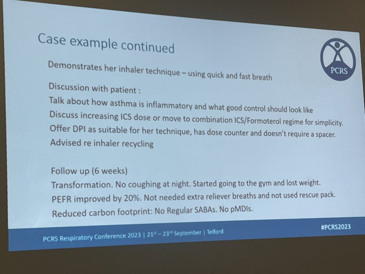 duncankeeley's tweet image. #pcrs2023
Aarti Bansal’s case study on managing a change from MDI to DPI