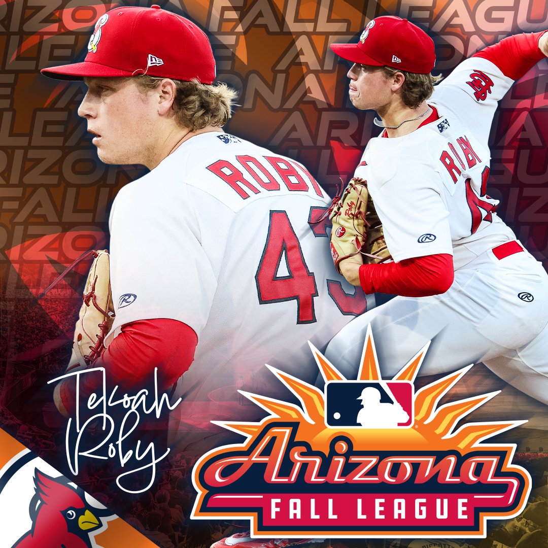 Sgf_Cardinals's tweet photo. Congrats to 2023 #SGFCards Victor Scott II, Tekoah Roby, Andre Granillo and Pitching Coach Eric Peterson on being selected to the prestigious Arizona Fall League!

Edwin Nunez on our Postseason Roster will also represent the #STLCards on the Scottsdale roster.

The Fall League starts on Oct 2!