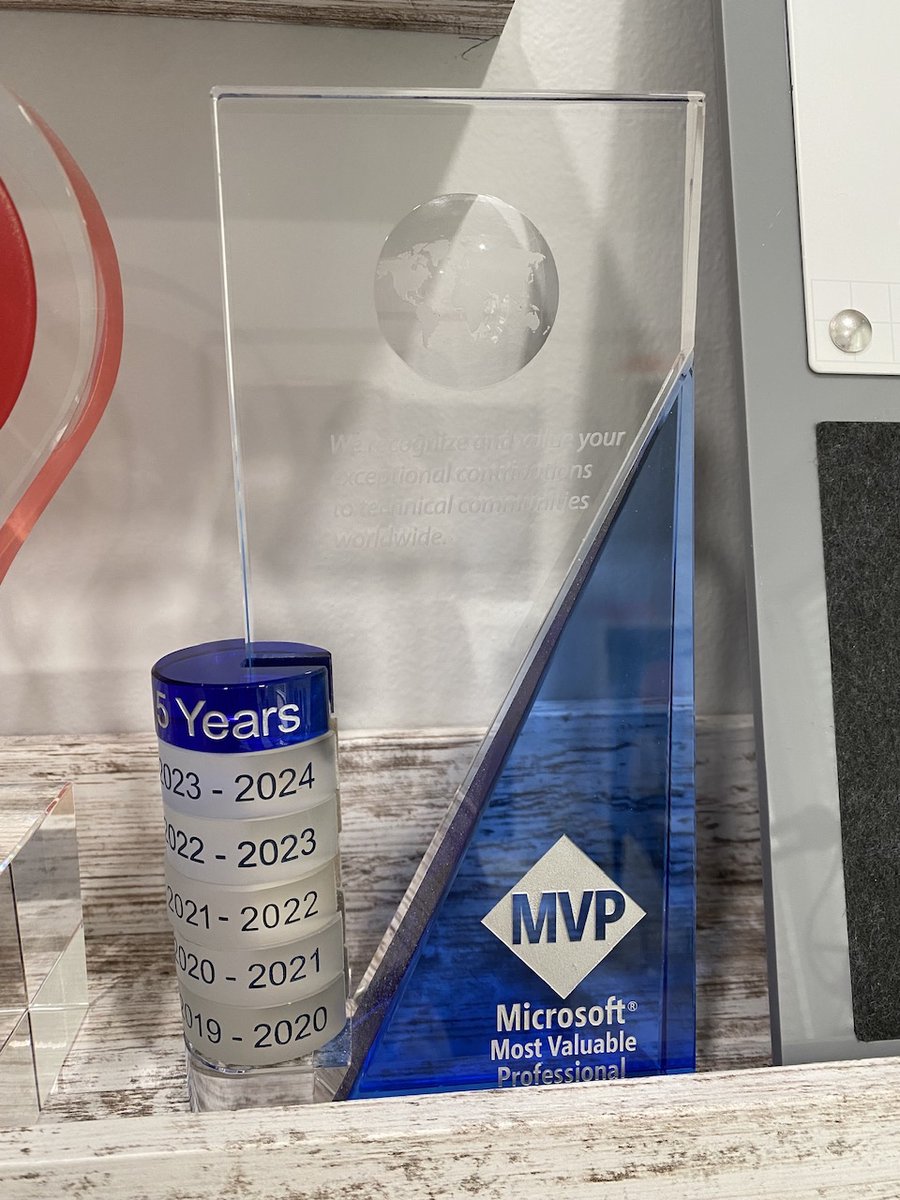Honored to be awarded the Microsoft MVP award for 5 years in a row! 

Thank you for recognizing my contributions to the community. 🥰