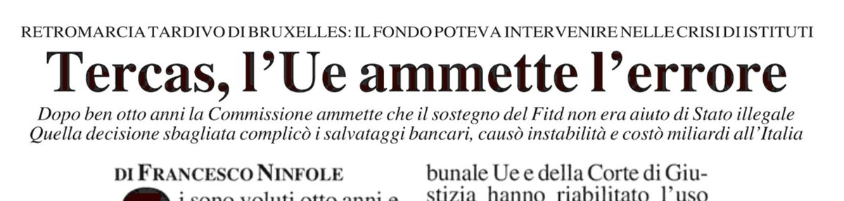 Marcozanni86's tweet photo. Confermato l'ennesimo scempio fatto dalla signora #Vestager: chi pagherà adesso i danni? #Tercas #UE #bailin https://t.co/MBzhWBWdTT