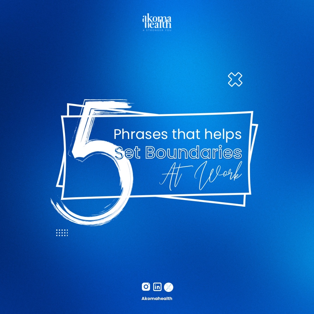 AkomaHealth's tweet image. Setting clear boundaries at work ensures a healthier work-life balance and empowers you to thrive professionally and personally. 🚀 #BoundariesAtWork #happinessatworkweek #akomahealth
