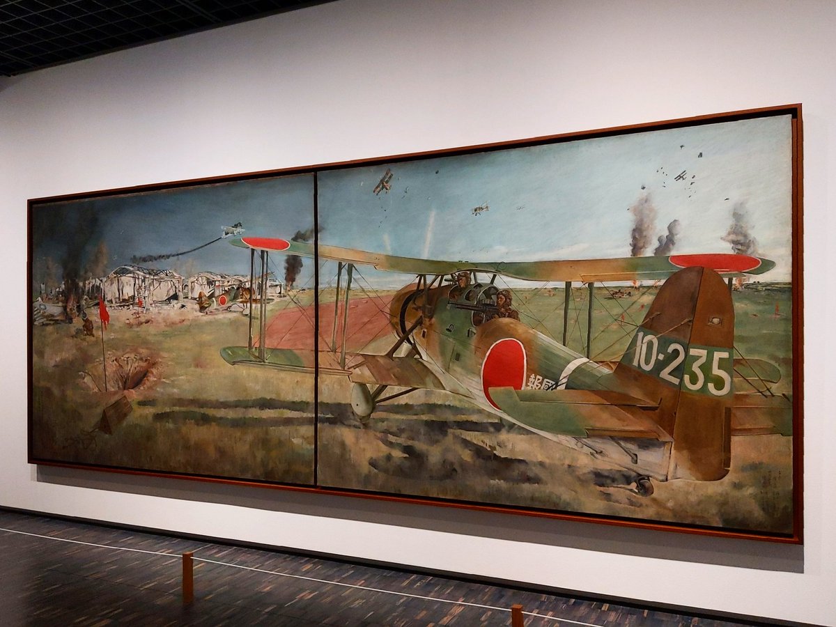 RT @semperfi0801: #藤田嗣治 の 「南昌飛行場の焼打」 武漢作戦中の