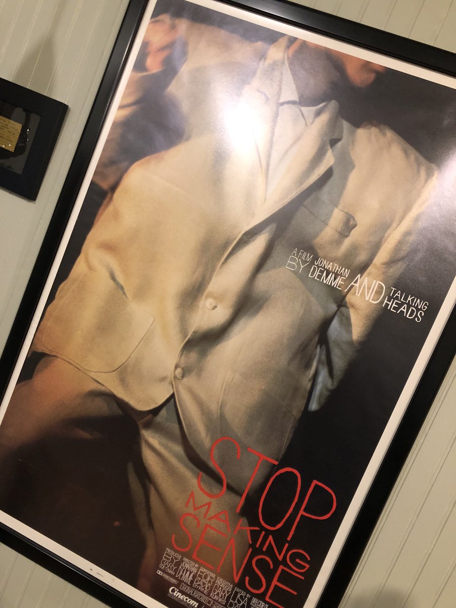 Having Stop Making Sense back in theaters makes me love my original One-sheet even more. #sms #talkingheads #davidbyrne #makingflippyfloppy