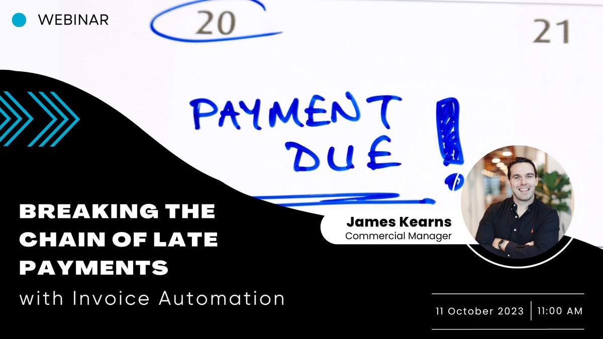 Tired of late payments hurting your business? Let's break the chain together! 🚨
Join our must-attend webinar: Breaking the Chain of #LatePayments with Invoice Automation.  
Learn practical solutions & future-proof your cash flow. 🔗bit.ly/3ZqgPri   #SMEs #CashFlow
