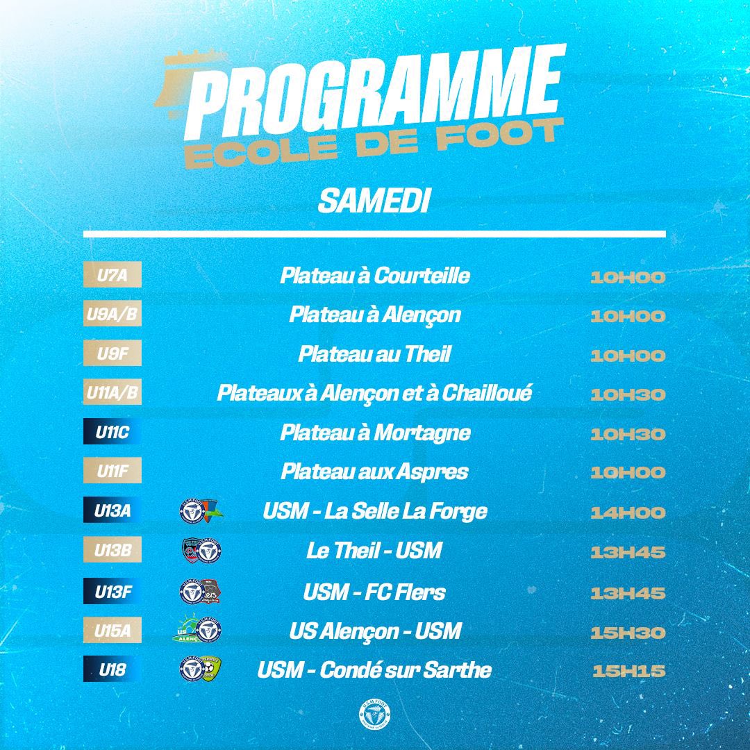 UsMortagne's tweet photo. 🔹| Le programme du week-end | 👀

Bon match à toutes et à tous ! 🔵⚪️ https://t.co/he8AhBhKGt
