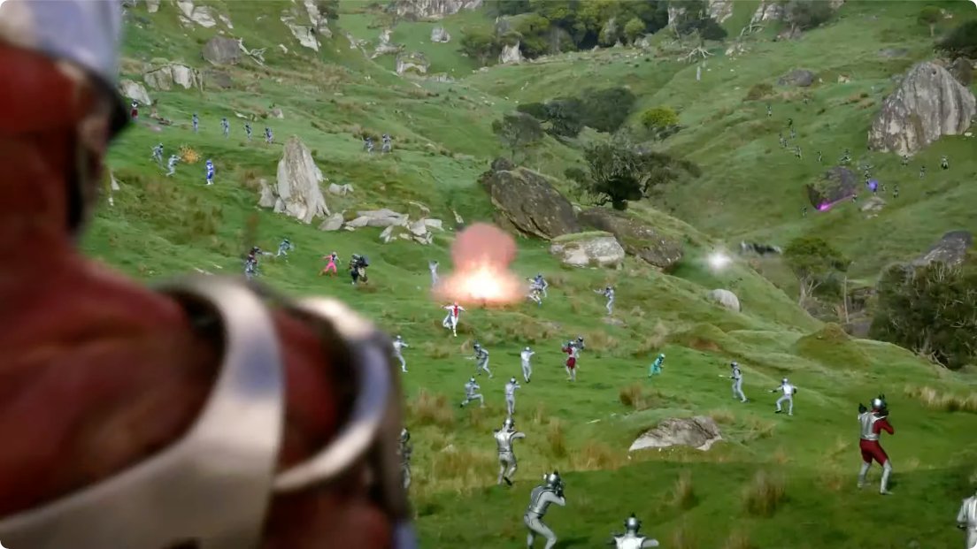 PwrRngr's tweet image. A few look at the OPENING SCENE of #PowerRangers #CosmicFury at  #HasbroPulseCon!