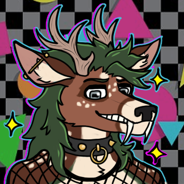 foxdeerthing's tweet photo. I challenged this deer to a few rounds of Street Fighter at the arcade cuz I thought he was kinda hot but now he keeps kicking my ass and I can’t wipe that smug look off his face

Quick little gift PFP for a good friend of mine https://t.co/MEfCFBUhlB