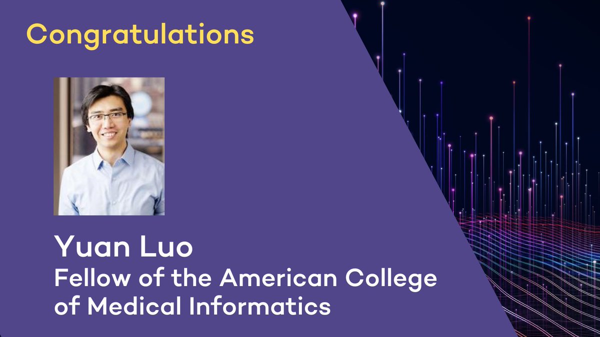 A big congrats to I.AIM Chief AI Officer @yuanhypnosluo for being inducted into the American College of Medical Informatics ow.ly/Gshg50POFLr
#ACMIFellow