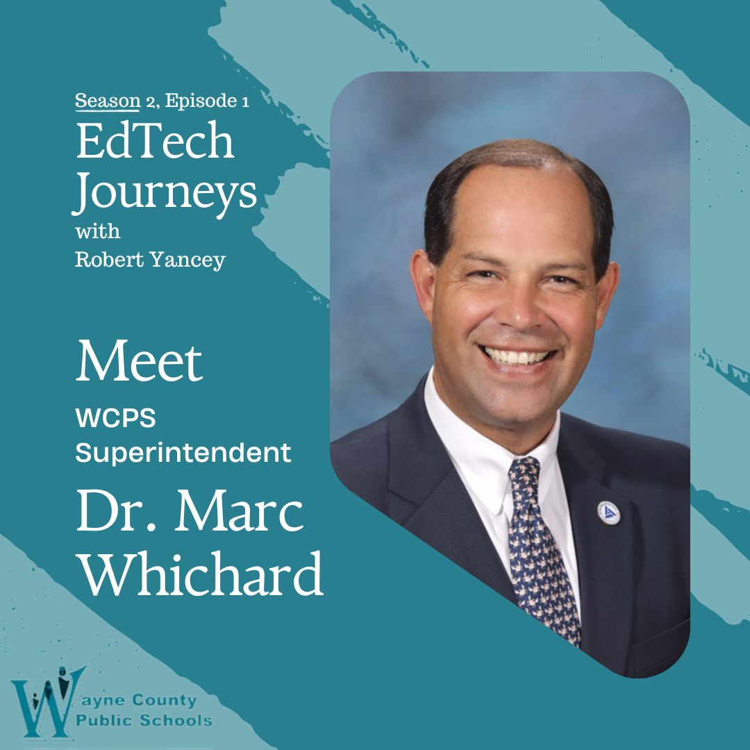 Get to know Dr. Whichard, Superintendent of <a href="/WayneCountyPS/">Wayne County PS</a> in this episode. He shares his thoughts on education, instructional technology, and his hopes for the future! Be sure to check out the 5-in-5 to get to know his personal side! #EduPodcast podcasters.spotify.com/pod/show/edtec…