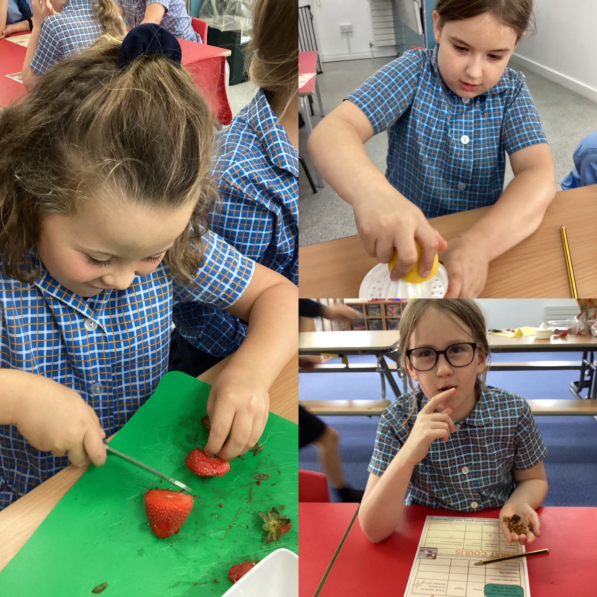 StMargs_Year4's tweet photo. Year 4 have had a fun afternoon carrying out ‘taste-tests’ to inform their breakfast jar design @StMargaretsPrep. A range of different granolas and coulis were on the menu today! #StMargsDt #BreakfastJars https://t.co/Px9oj0ZjuS