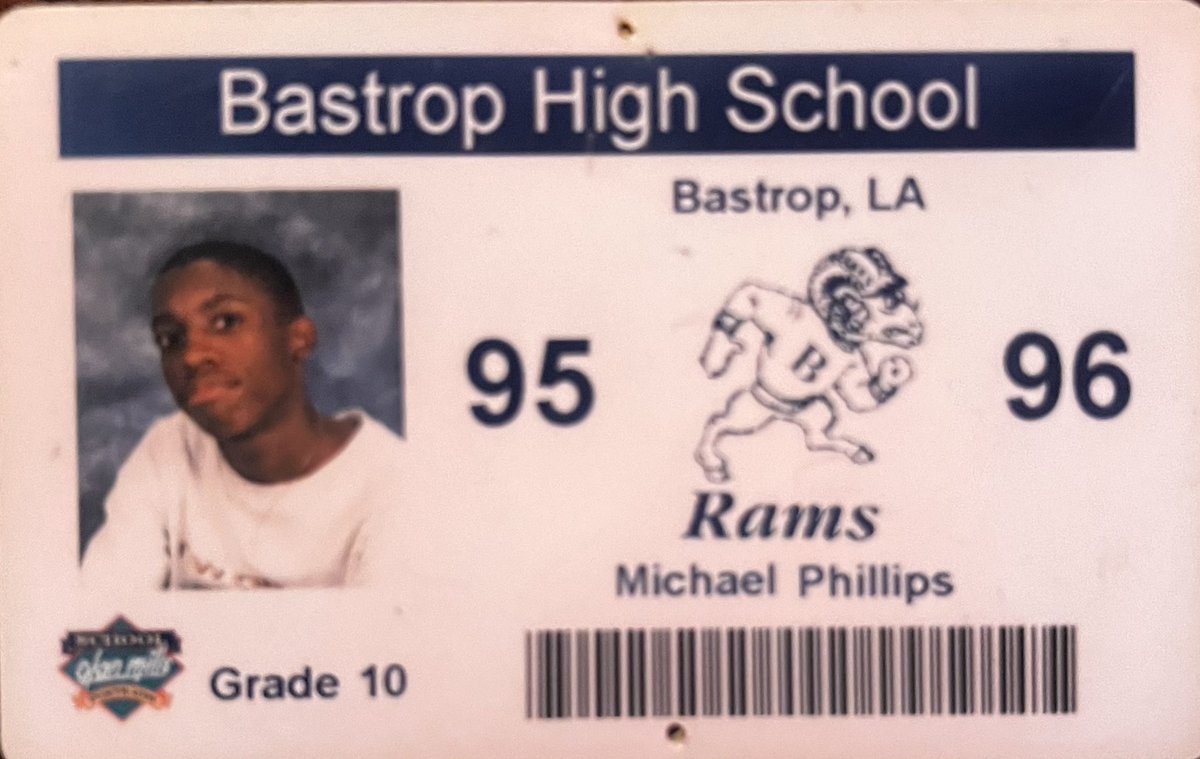HomiePhillips's tweet image. Found my old high school ID in the archives lol #BastropLouisiana #ClassOf1998 #yeahthough