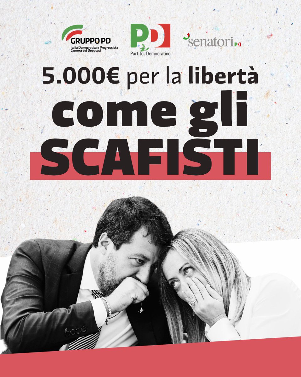 Il Governo chiede 5.000€ ai migranti per non entrare nei CPR. “Sembra una misura da scafisti. Che roba oscena. Servono vie legali e sicure non mostri simili” - <a href="/pfmajorino/">Pierfrancesco Majorino</a>.
