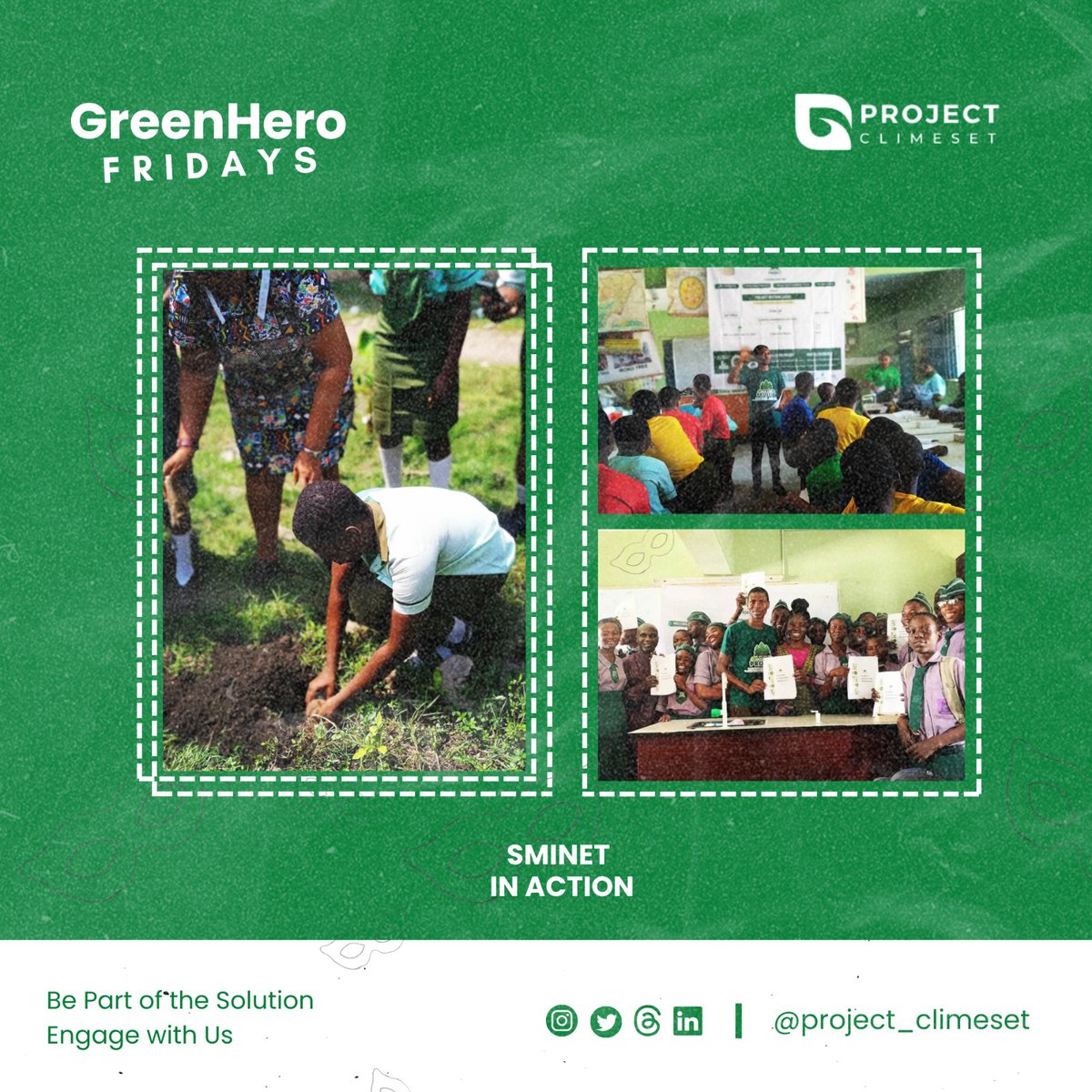 ProjectClimeset's tweet photo. Meet @aypres_mania, an SDG champion! π. With over a decade in nonprofits, he's on a mission to empower youth and women for a sustainable future through @smartimpactnet1.
Join us in applauding his dedication to a greener world. ππ
#GreenHero #ClimateActionNow #ProjectClimeset. https://t.co/5BhAcU05j0