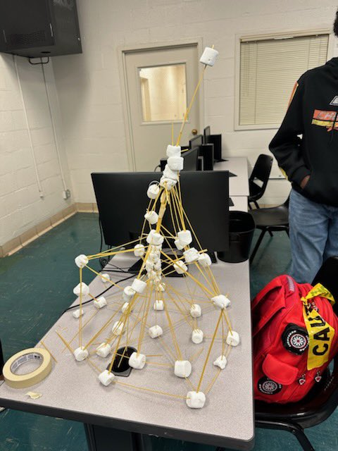 SSHSHawks's tweet photo. Check this out! Today Ms. Thomas’ business management class did the marshmallow challenge to show how businesspeople have to work together as a team on challenging projects. Pretty cool (and yummy) project! #HawkNation #ItsAGreatDayToBeAHawk 
@JMCSchools @suptking https://t.co/reAbEHUj8O