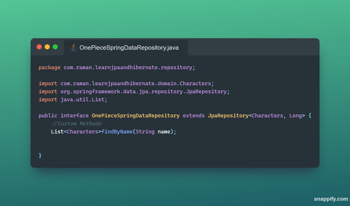ra_man_kumar's tweet image. 🚀 Spring Learnings:
Spring DATA JPA
CRUD &amp;amp; JPARepository Interface
Data JPA vs. Spring JPA
Hibernate vs. Data JPA
Ready for more Spring adventures! 💻 
[Github Repo] : github.com/rexrk/Spring-D…
#SpringFramework #Java #LearningInPublic 🌟🚀