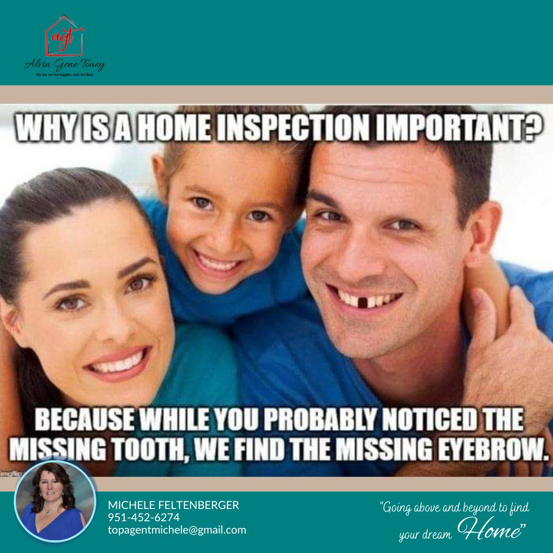 Why is a Home Inspection Important? 🕵️‍♂️🔍 Because while you probably noticed the missing tooth, we found the missing eyebrow!

#HomeInspectionHumor #RealEstateExperts #RealtorLife #Workaholic #VacationModeOn #RealEstateHumor #ClientDemands #MorenoValleyHomes #MorenoValleyRealtor