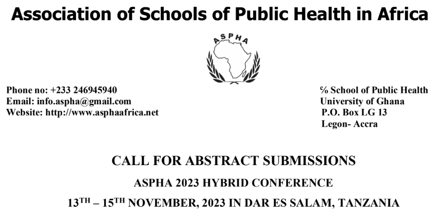 📢Abstract Submission Deadline for #ASPHA2023 now extended to September 30, 2023. 
Full call👉asphaafrica.net/call-for-abstr…