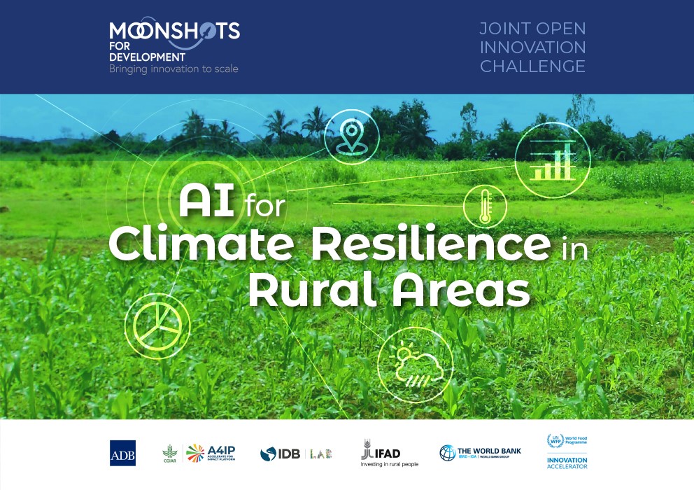 📣 Call for Applications! 📣
🦾 Does your #startup or #innovation use #ArtificialIntelligence (#AI) to foster #climateresilience in rural communities for sustainable development?
Yes? then apply for the Moonshots for Development #Innovation Challenge ➡️ bit.ly/M4D-2023
