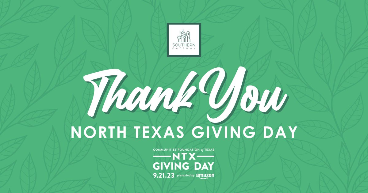 Thank you to all who supported @southerngatewaypark on #NTXGivingDay2023 💙💚💛