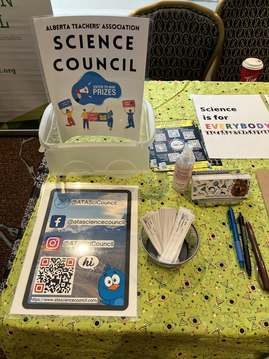 SciGeekJulie's tweet photo. Are you at #ATABTC2023? Want cool science swag? Come and visit me at the @ATASciCouncil booth in between sessions! @ata_pd https://t.co/pdQ612al5Q