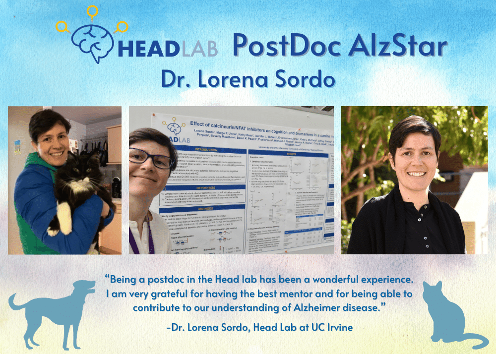 Head Lab (@headlab21) on Twitter photo For #NPAW2023 we’re honoring the Head Lab postdoc stars! Dr. Lorena Sordo is a veterinary scientist with an MSc & PhD from <a href="/EdinburghUni/">The University of Edinburgh</a>. Her research includes neuropathology, biomarkers, and natural animal models to study AD. <a href="/LorenaSordo/">Lorena Sordo</a> has also received <a href="/_BrightFocus/">BrightFocus Foundation</a> awards! For #NPAW2023 we’re honoring the Head Lab postdoc stars! Dr. Lorena Sordo is a veterinary scientist with an MSc & PhD from <a href="/EdinburghUni/">The University of Edinburgh</a>. Her research includes neuropathology, biomarkers, and natural animal models to study AD. <a href="/LorenaSordo/">Lorena Sordo</a> has also received <a href="/_BrightFocus/">BrightFocus Foundation</a> awards!