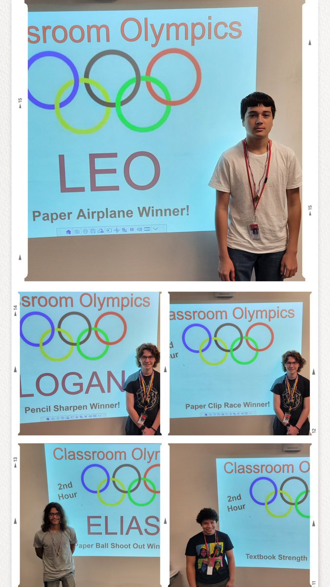 MrsSellLP's tweet image. Classroom Olymics in World History this morning!  Here are the winners 🏆